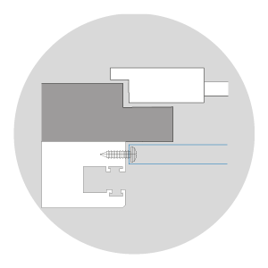 gerader Falz Rollladenführung